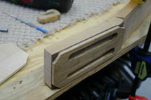 Tuner centerlines marked on headstock